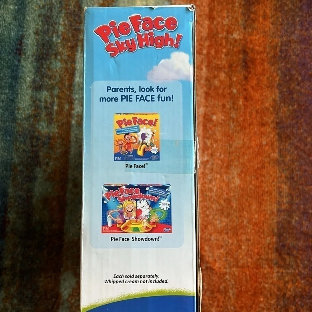 Brand New Hasbro Pie Face Sky High! Whipped Cream Game Kids Family Game Night